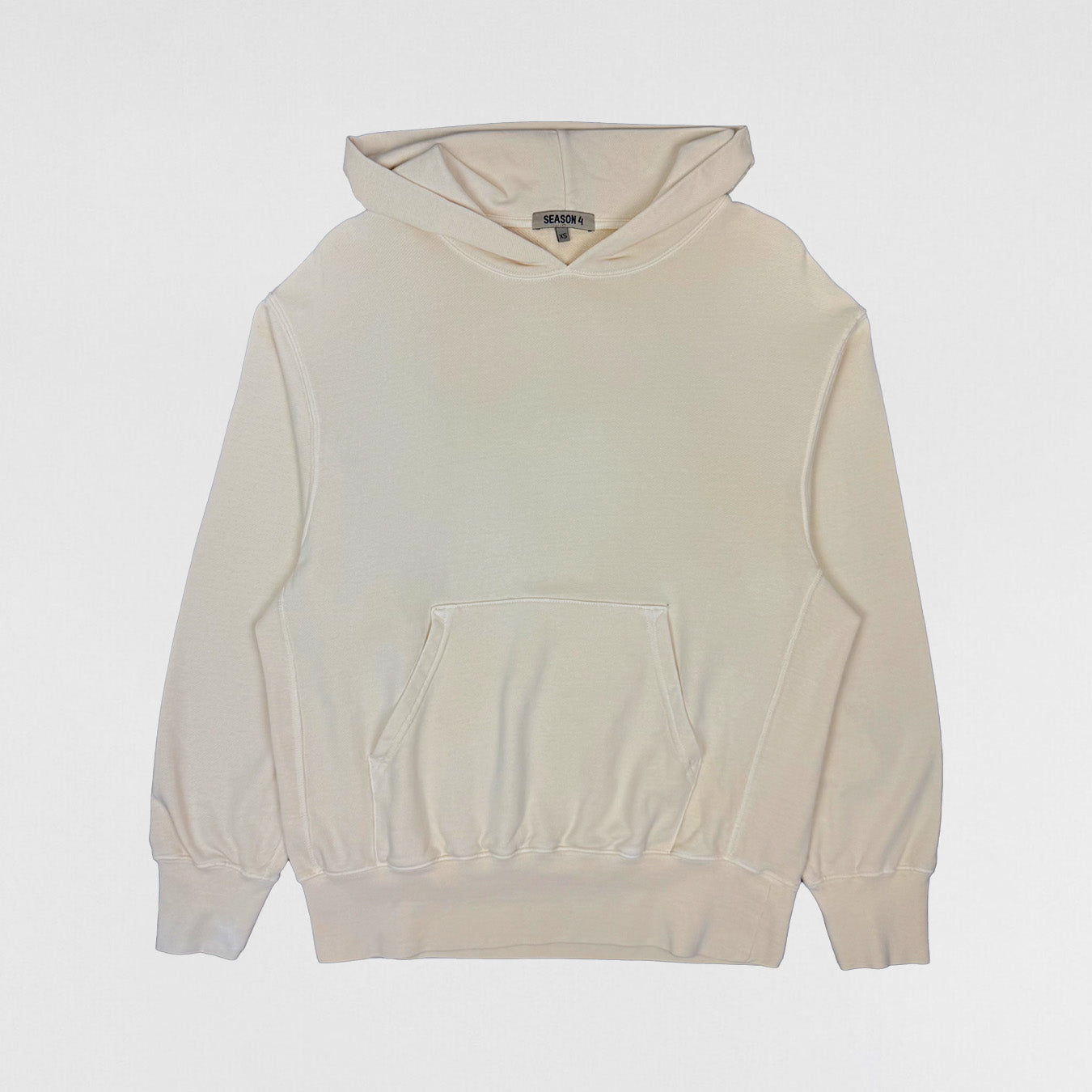 YZY SZN 4 Boxy Hoodie In Light Sand