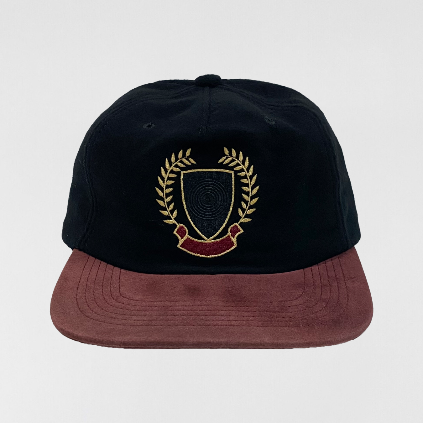 YZY SZN 5 Runway Embroidered Crest Hat In Suede