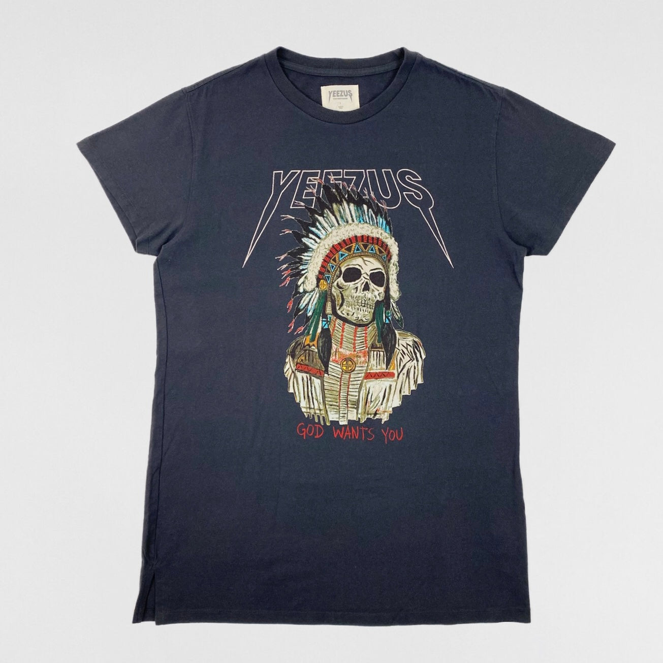 Yeezus Tour 2013 Black Friday Native Skull Tee
