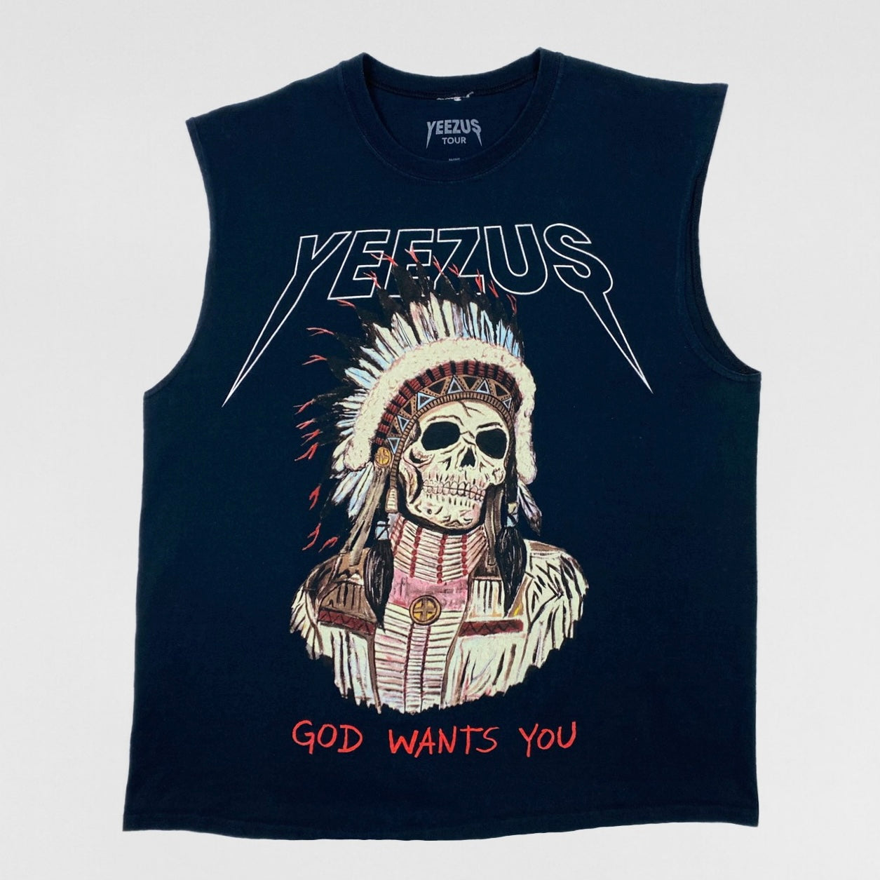 Yeezus Tour 2013 Native Cut Off Tee