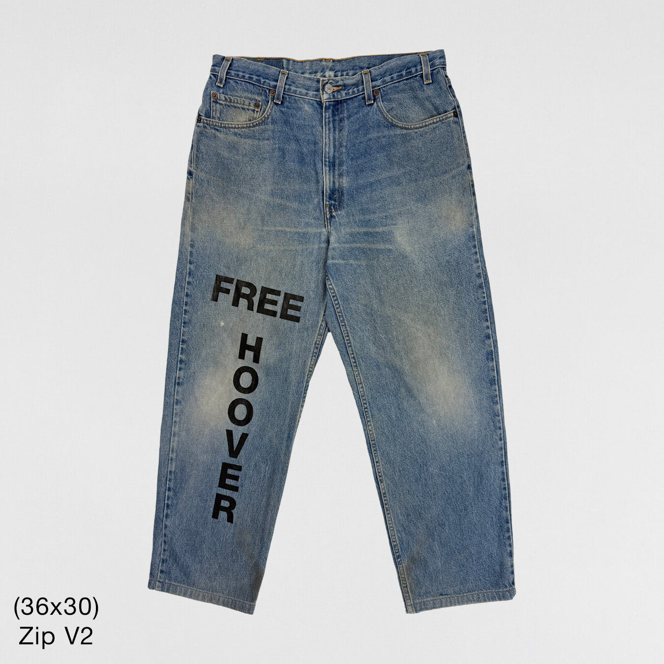 YZY 2021 Vintage 'Free Hoover' Levi's Denim In Indigo Wash
